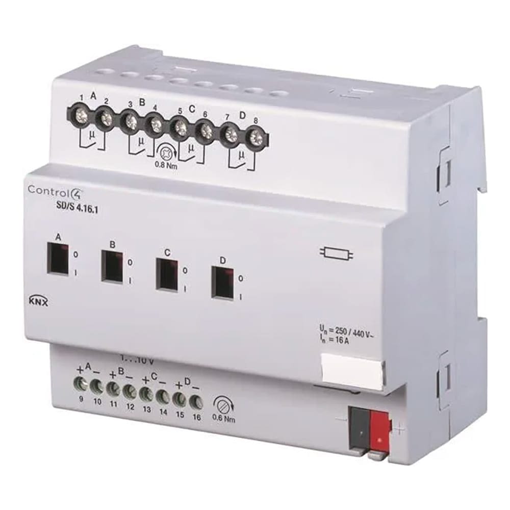 Control4 C4-KNX-4SWDIM16A, Switch/Dim Actuator, 4-fold, 16 A, MDRC * NCMS