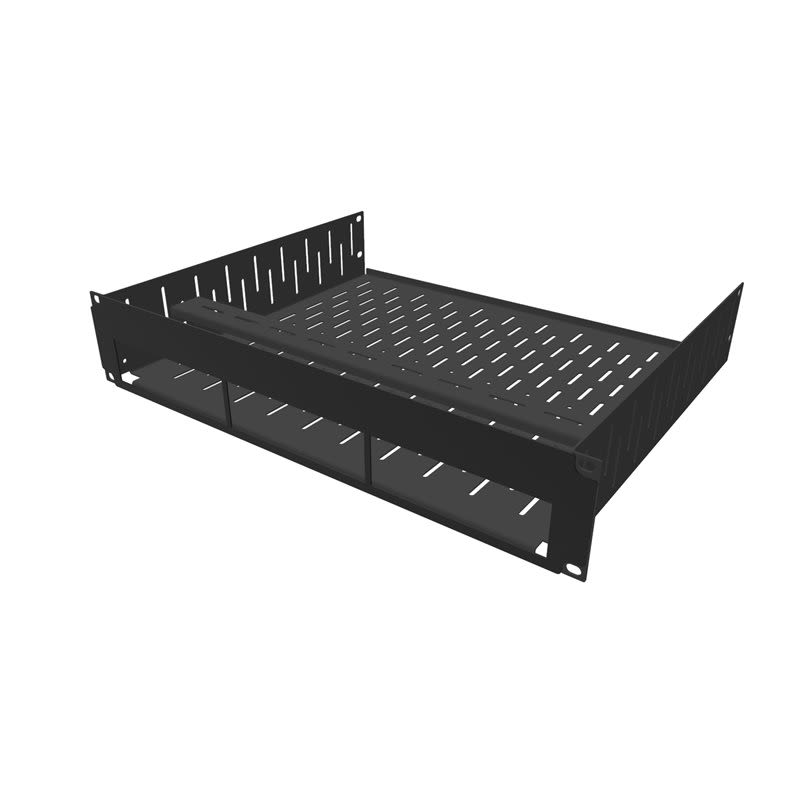 2U Vented Rack Shelf & Magnetic Faceplate For 3 x Sonos Ports NCMS