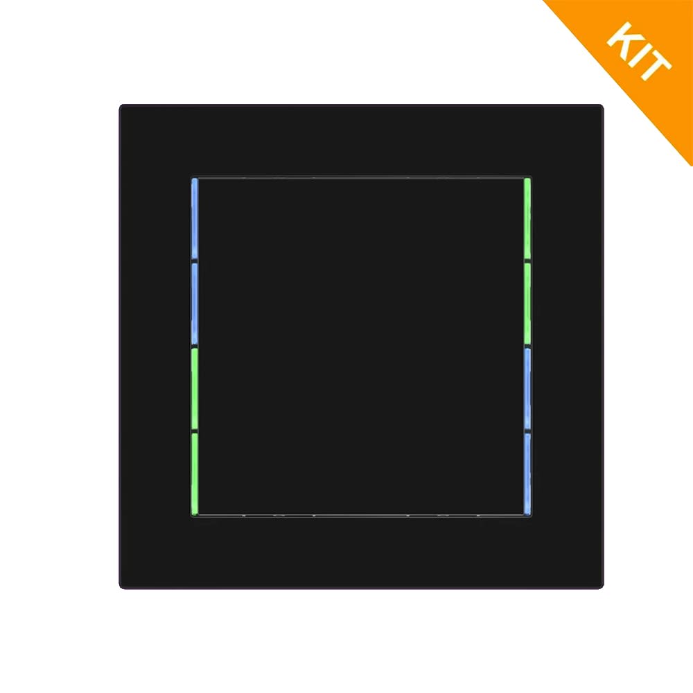 EK-E13-TP-BG, 1 x square rocker i sort, kit NCMS