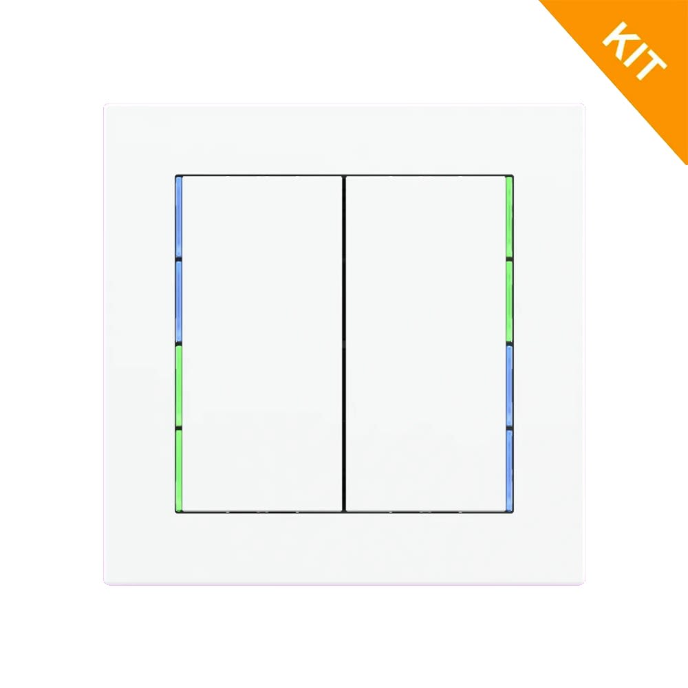 EK-E13-TP-BG, 2 x vertical rectangular rockers i hvit , kit NCMS