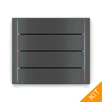 Ekinex EK-ED2-TP-RW, FFseries FLANK, Carbon, 4 x horison., rød/hvit