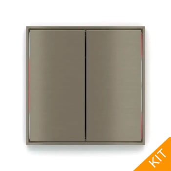 Ekinex EK-ED2-TP-RW, FFseries FORM, Nickel, 2 x knapp, rød/hvit