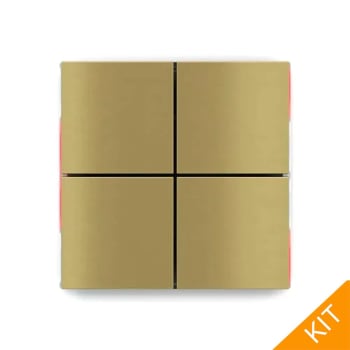 Ekinex EK-ED2-TP-RW, FFseries NF, Brass, 4 x knapp, rød/hvit