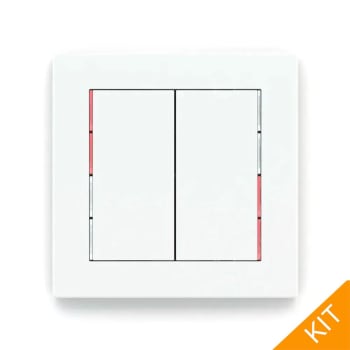 Ekinex E13-RW, 2 x knapp - 71series i Plastic | White, DEEP