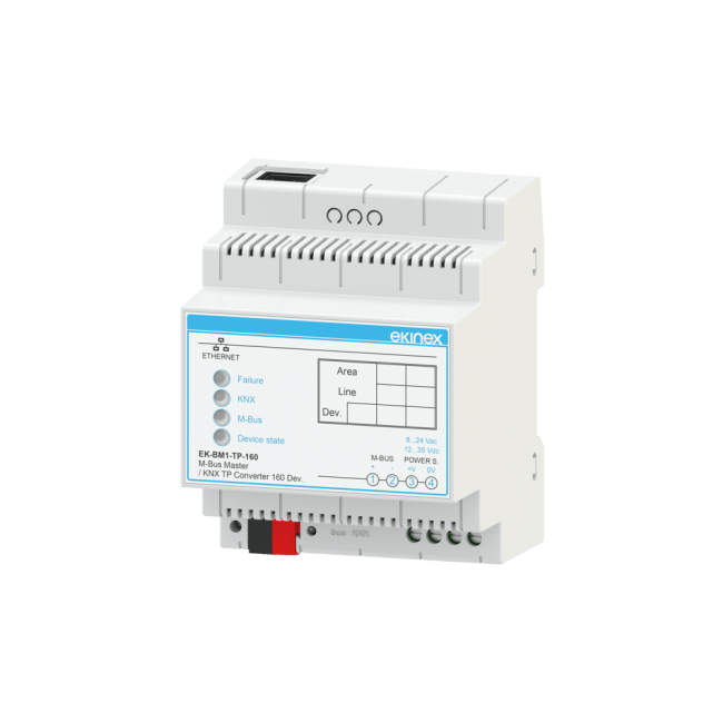 Ekinex EK-BM1-TP-40, Gateway M-Bus Master - KNX TP - 40 devices