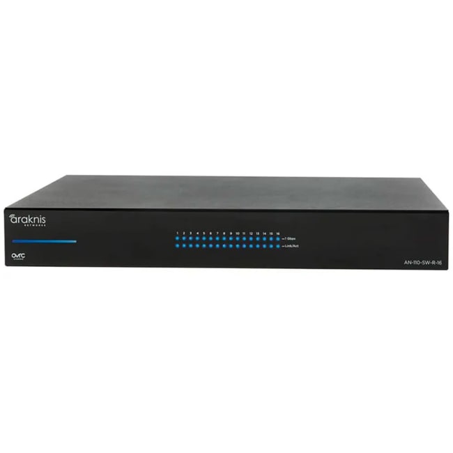 Araknis AN-110-SW-R-16, 16-port Unmanaged + Gigabit Switch