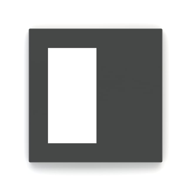 Ekinex EK-DQT-FGB, Square plate, Window 30x60, FENIX Grey Bromine