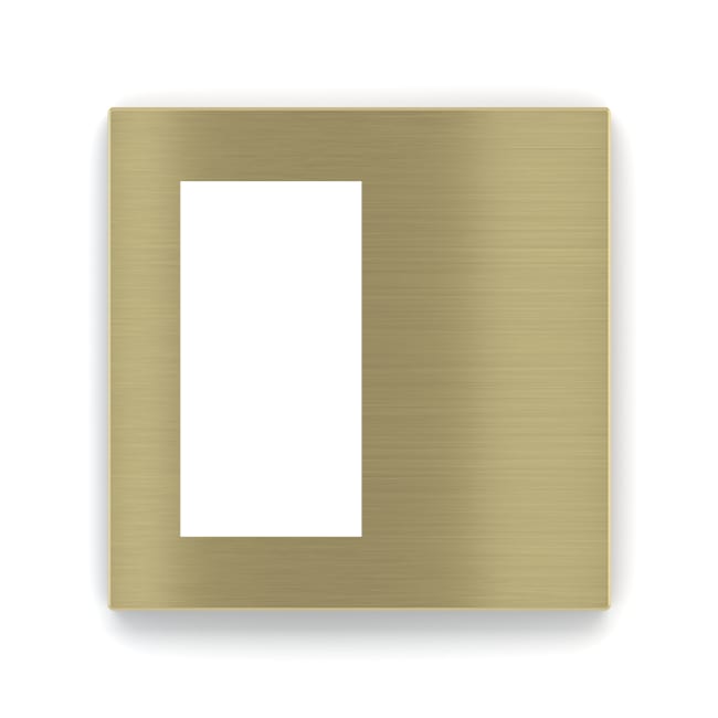 Ekinex EK-DQT-GBB, Square plate, Window 30x60, METAL Brass