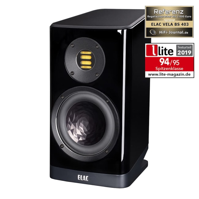 Elac VELA BS 403, sort HG, stk