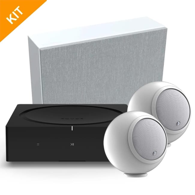 Sonos AMP + Gallo Acoustics ProfileSub + A'Diva Single i hvit