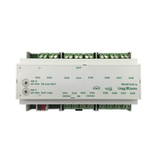 Lingg & Janke BEA8F230-Q, KNX quick binary input / binary output 8 fold