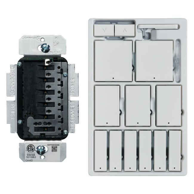 Control4 C4-KD240-C-SW, Keypad Dimmer, Contemporary, Snow White