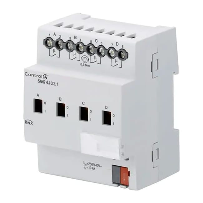 Control4 C4-KNX-4SW10AX, Switch Actuator, 4-fold, 10 AX, MDRC