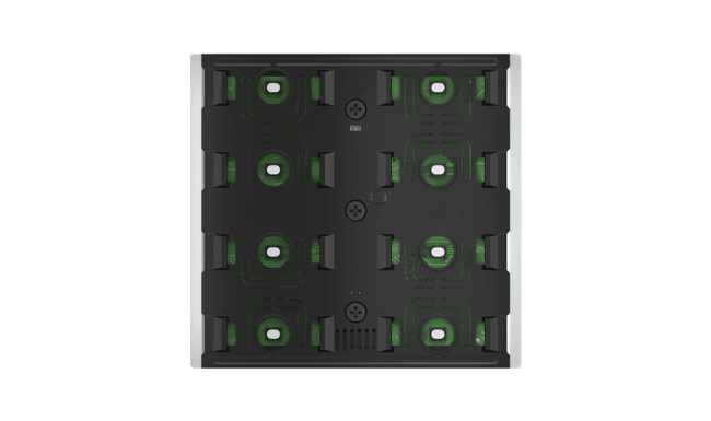 Ekinex EK-ED2-TP-RW-NF, Pushbutton 4-fold - red/white