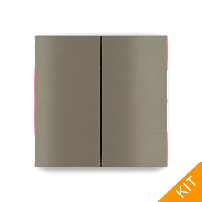 Ekinex EK-ED2-TP-RW, FFseries NF, Nickel, 2 x knapp, rød/hvit