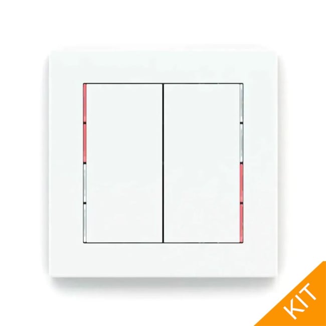 Ekinex E13-RW, 2 x knapp - 71series i Plastic | White, DEEP