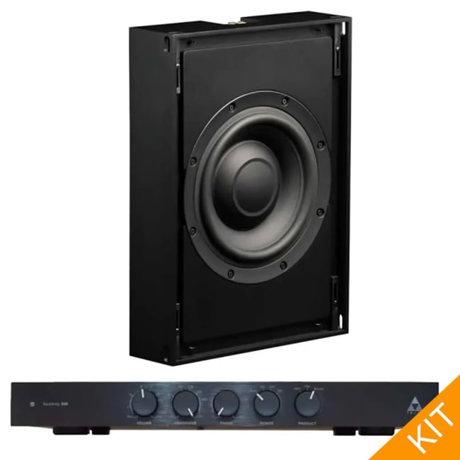 Triad InWall Bronze/4 SlimSubs KIT, 2 x innbyggings subwoofer med RackAmp 300