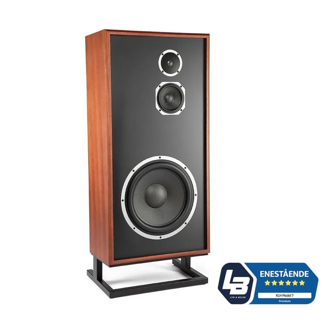 KLH Model Seven, gulvstående høyttaler i vestafrikansk mahogni - venstre, stk.