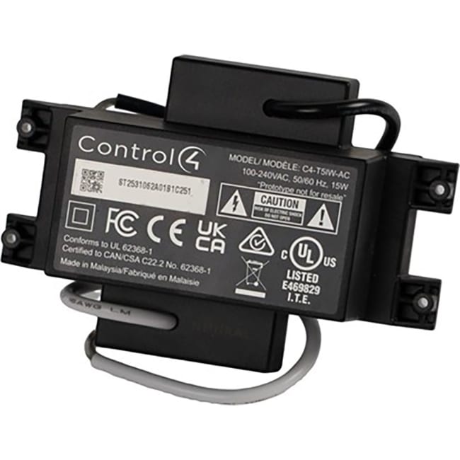 Control4 C4-T5IW-AC, strømforsyning til T5 touchskjerm