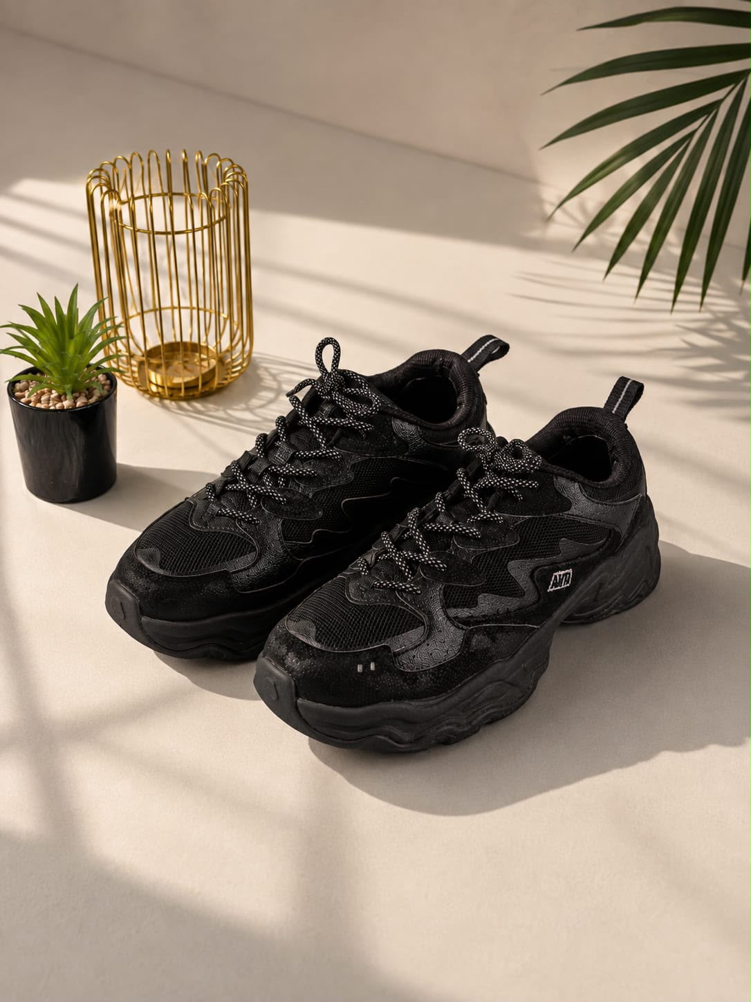 Black ANTA Meteorolite chunky sneakers