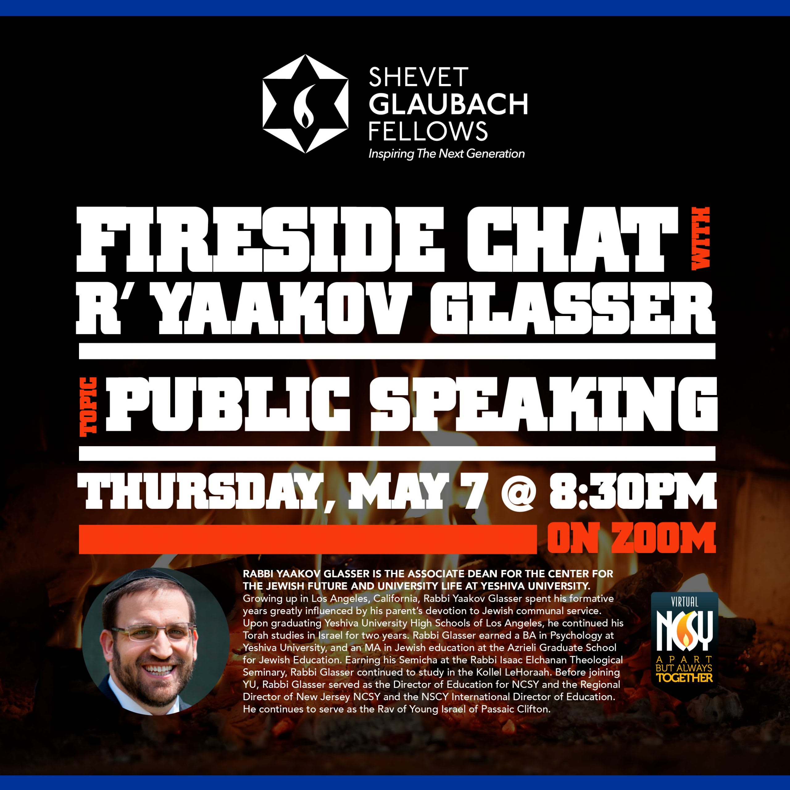 Fireside Chat: Public Speaking with R. Yaakov Glasser