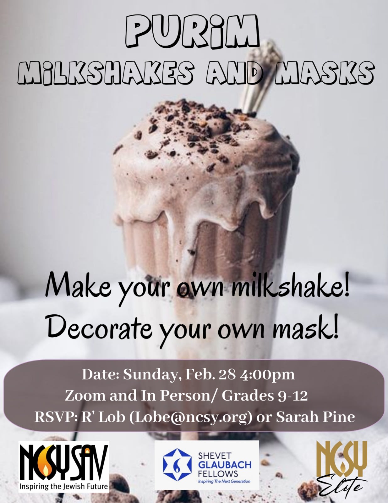 Purim Milkshakes and Masks