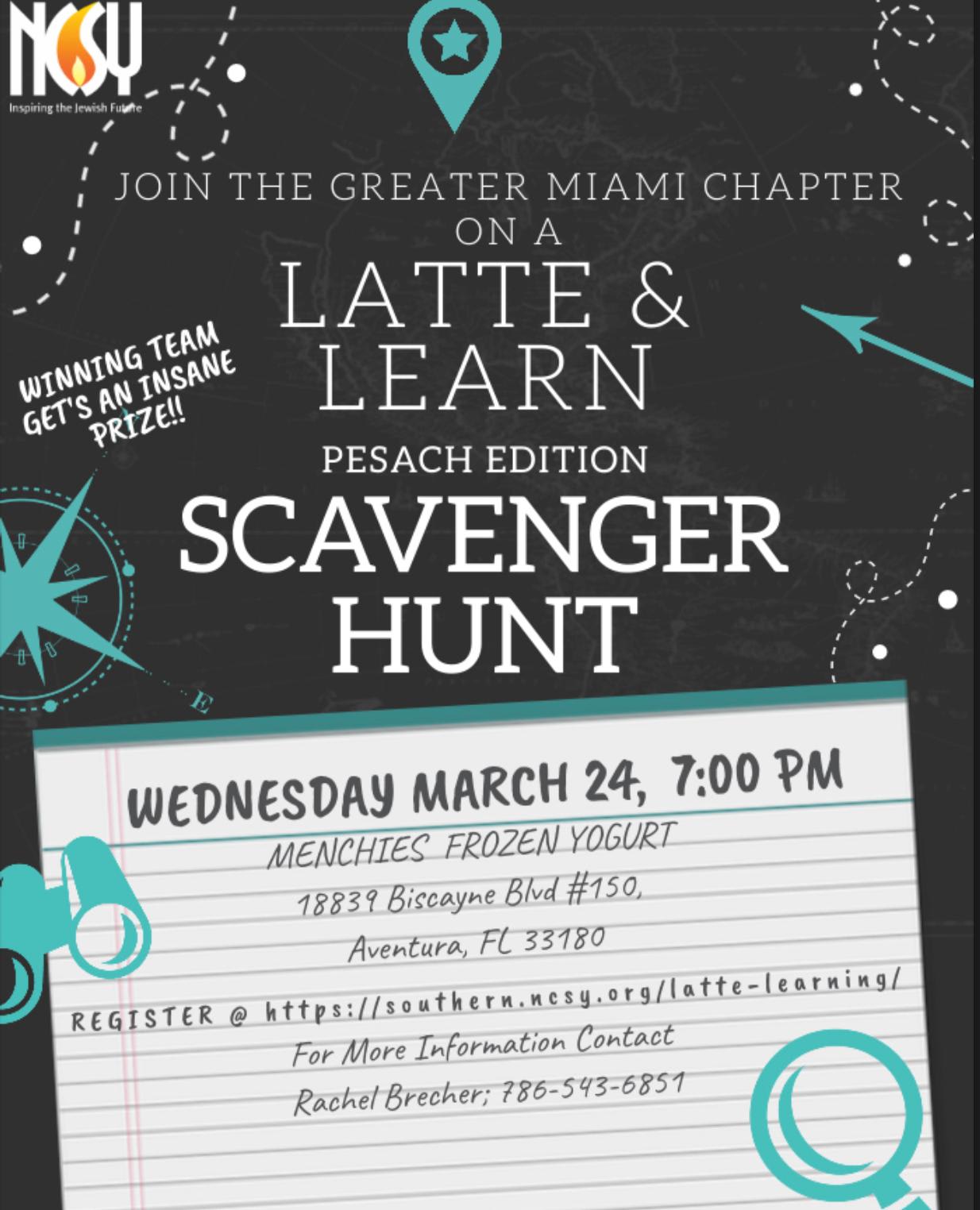 Latte & Learn Pesach Edition Scavenger Hunt