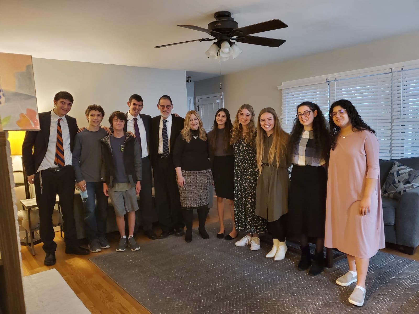 Teens and Fellows gather before a Shabbaton in the Carolina community