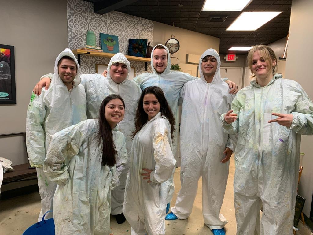 Fellows and Teens go paintballing together in Florida