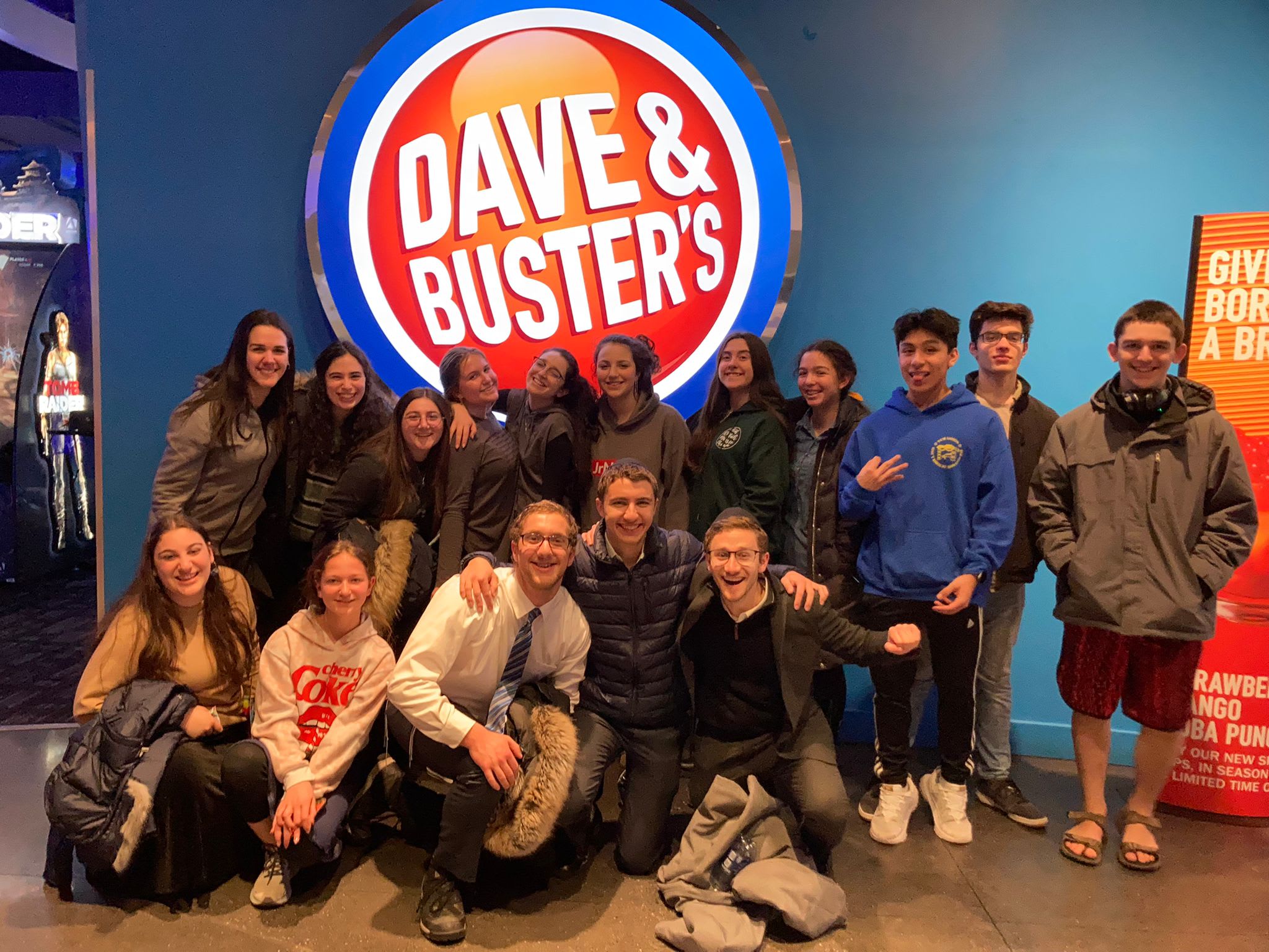 Albany Fellows and teens at Dave and Buster’s