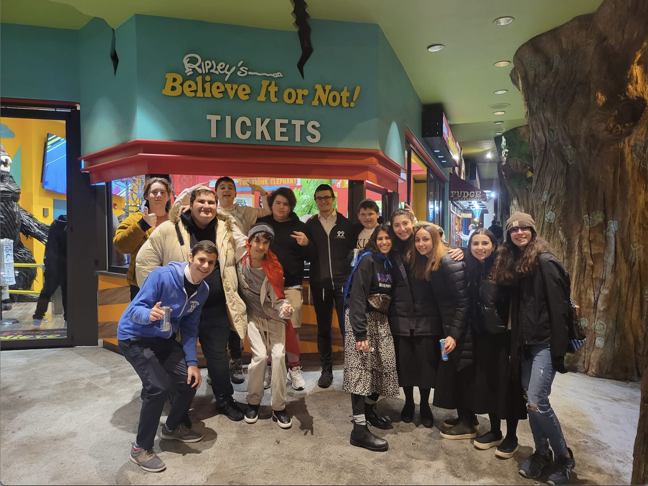 Teens and Fellows spend time together on winter regional