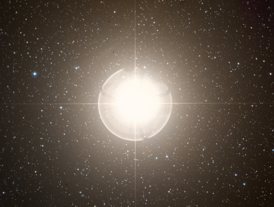 45. If Betelgeuse, a red supergiant, replaced our sun, how far out would it extend?
