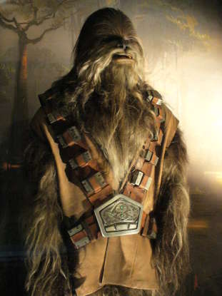 3. When they approach a Star Destroyer to get clearance to land on Endor, what does Han tell Chewbacca to do?