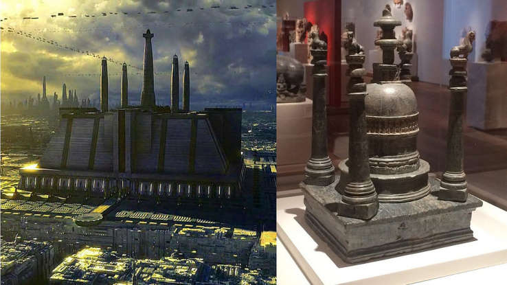 15. How many Jedi are sitting in the Jedi Temple scene?