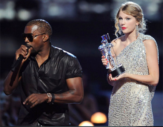 27. Who became the subject of many memes for interrupting Taylor Swift during her acceptance speech at the 2009 MTV Video Music Awards?