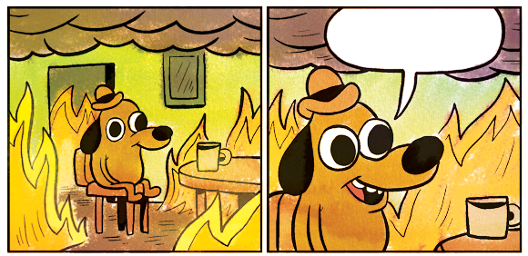 2. Fill in the blank: What is this dog saying?