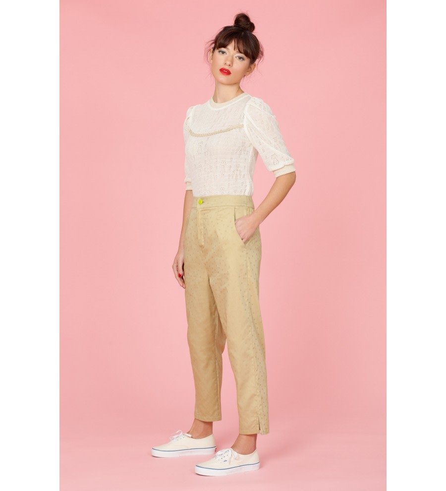 Khaki High-Waisted Trousers Khaki High-Waisted Trousers