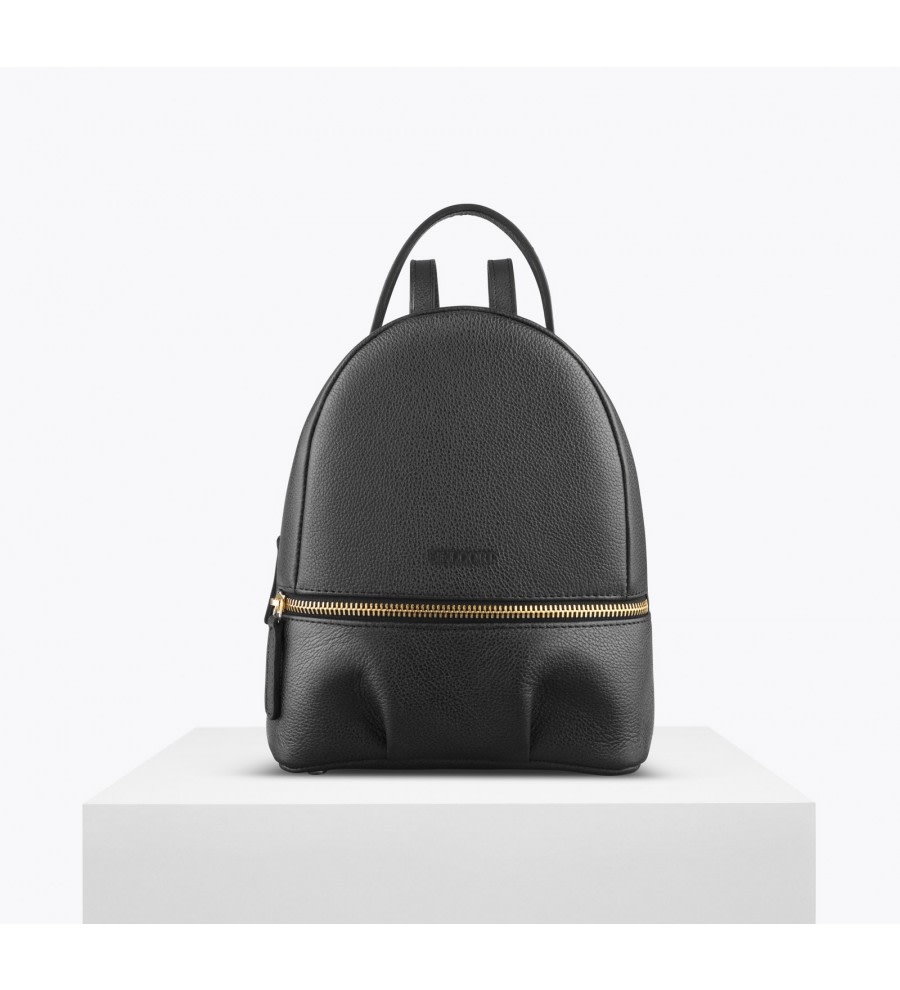 Black Bio Leather Backpack Black Bio Leather Backpack