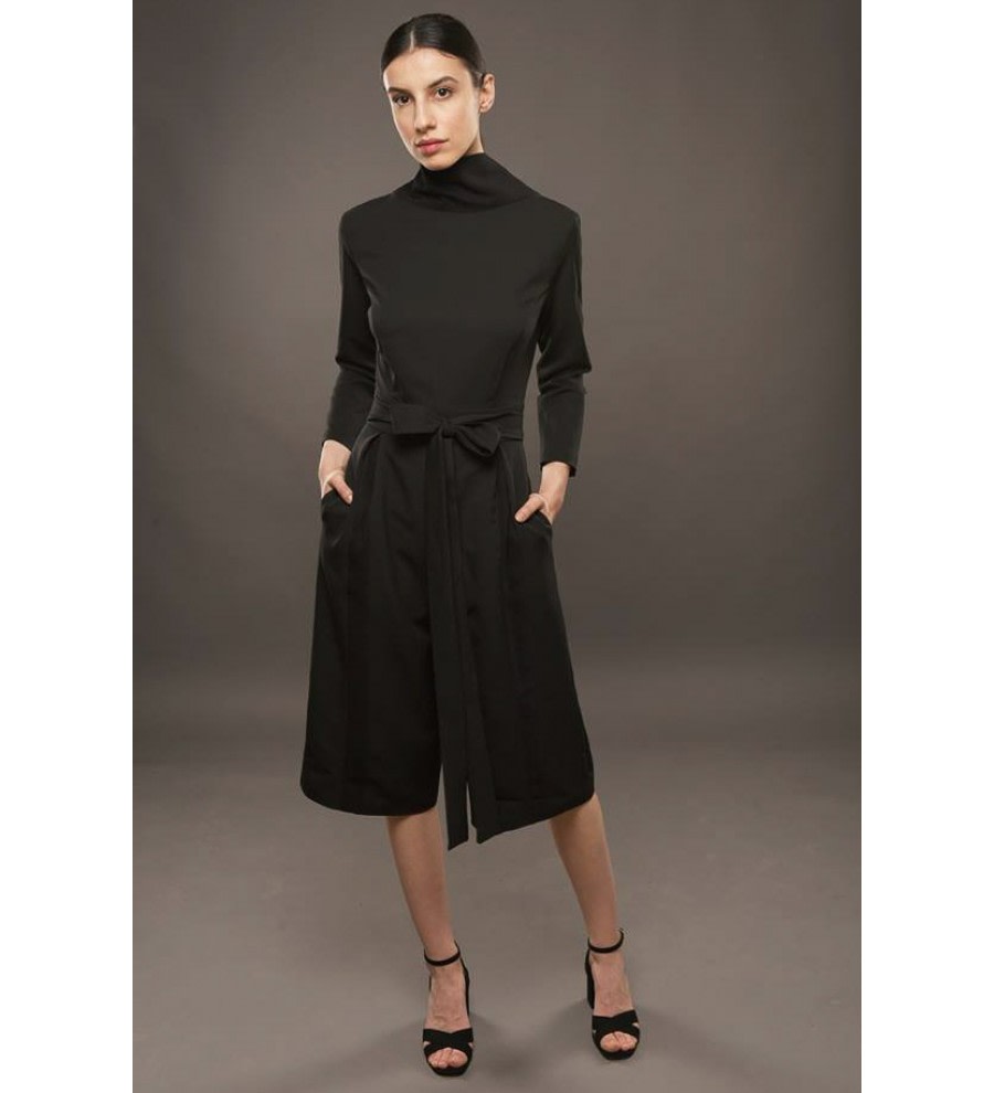 Black Turtleneck Jumpsuit Black Turtleneck Jumpsuit