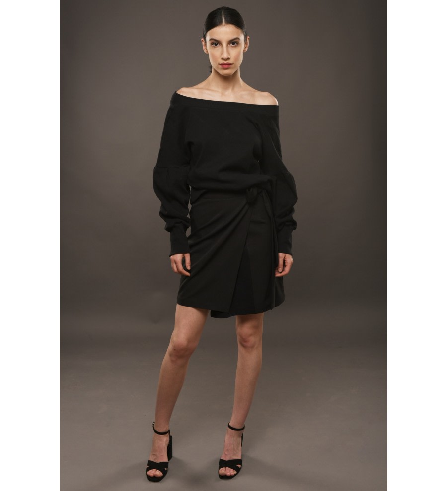 Black Wrap Mini Skirt Black Wrap Mini Skirt