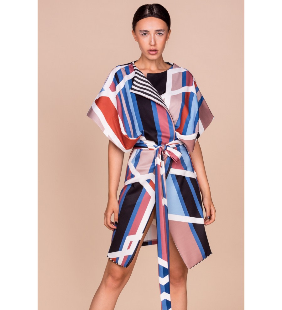 Geometric-Print Kimono Jacket Geometric-Print Kimono Jacket