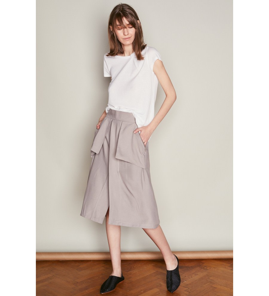 Grey A-Line Midi Skirt Grey A-Line Midi Skirt