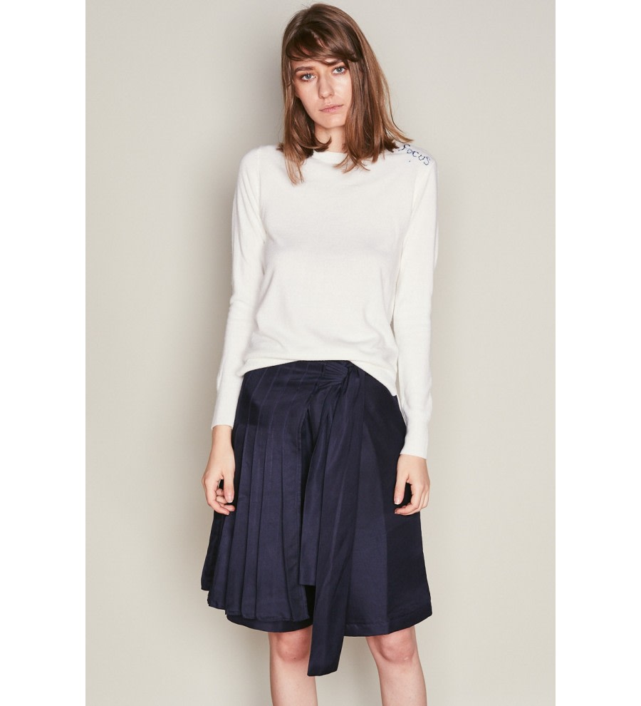 Navy Asymmetric Wrap Shorts Navy Asymmetric Wrap Shorts