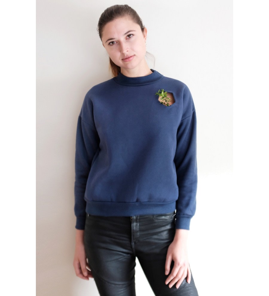 Navy Mock-Neck Jumper Navy Mock-Neck Jumper