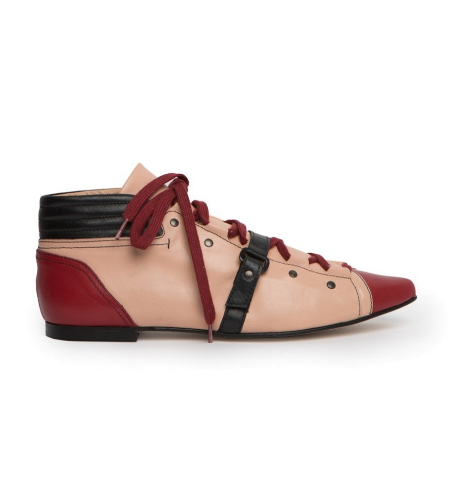 Rainbow Lace-Up Flat Boots Rainbow Lace-Up Flat Boots