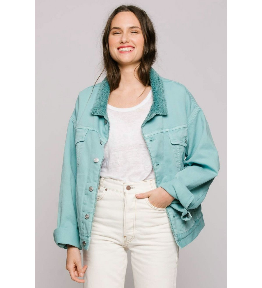 Aquamarine Oversized Denim Jacket Aquamarine Oversized Denim Jacket
