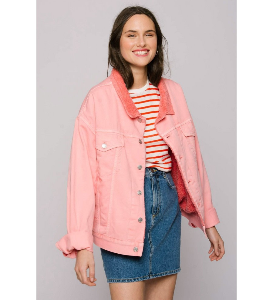 Salmon Oversized Denim Jacket Salmon Oversized Denim Jacket