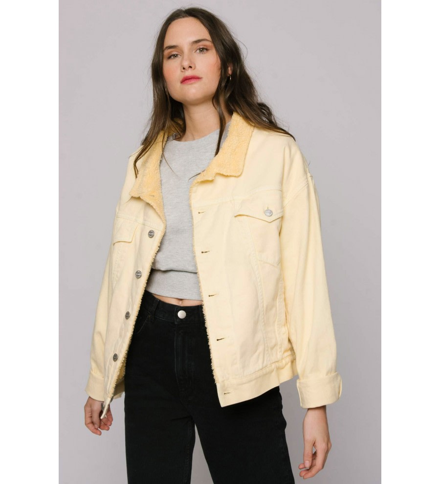 Yellow Oversized Denim Jacket Yellow Oversized Denim Jacket