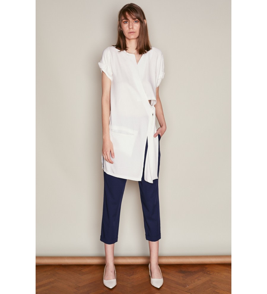 White Asymmetric Wrap Top White Asymmetric Wrap Top