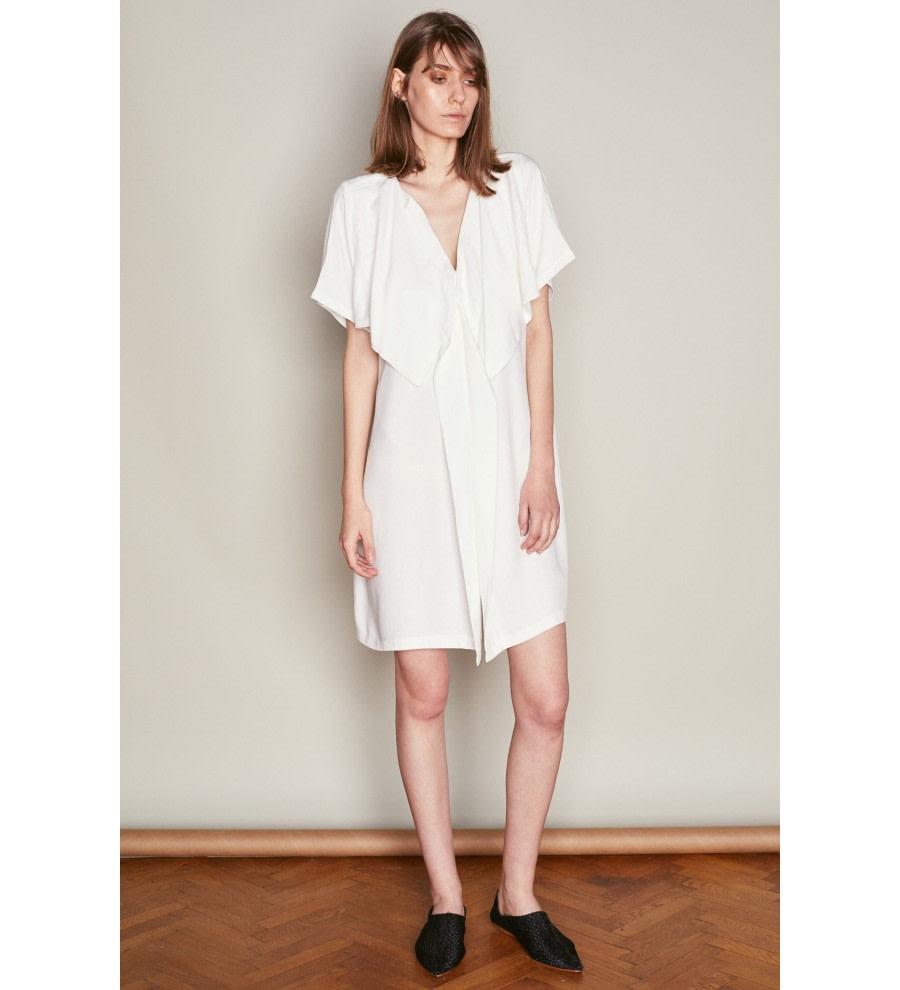 White Oversized Ruffle Dress White Oversized Ruffle Dress